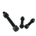 M8*60 mm Grade 8.8 High Tensile Black Carbon Steel  ASTM A193 B7 Rod Customized Grade 4.8 Stud Bolts with Nuts